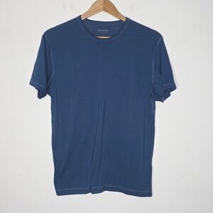 Sunspel England‎ Blue Short Sleeve Crewneck Cotton T Shirt Mens Size Small S